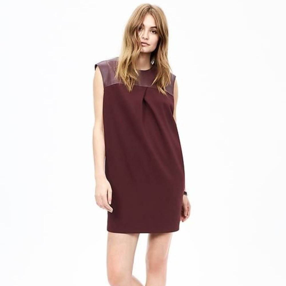 Banana Republic Monogram leather cocoon dress - Picture 4 of 6